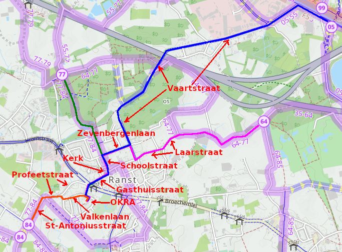 Knooppunten rond Ranst